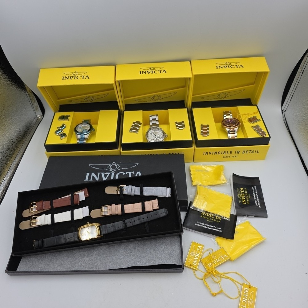 Invicta Women Watches Lot Of 4 EUC WITH Boxes All Need Batteries Special Edition
